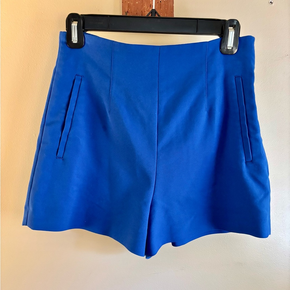Zara blue high waisted shorts